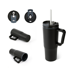 Bouteille d'eau isotherme double paroi anti-fuite de 40 oz avec couvercle à paille pour le bureau, la maison et l'extérieur - Product Image 6