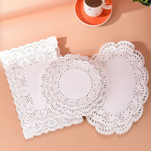 100pcs Trắng Vòng ren Coaster placemat giấy ren bánh mat doilies món quà cưới đóng gói cho sinh nhật Giáng sinh bảng DIY trang trí nội thất - Product Image 1