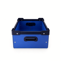 Boîte à armature en polypropylène ondulé robuste, antistatique, pliable, réutilisable, pour le stockage logistique