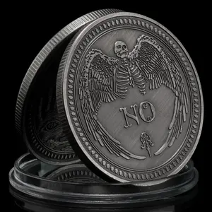 Yes Or No Prediction Decision Coin Plated Coin Souvenir Commemorative Coin Ouija All-seeing Eye Or Death Angel Gothic Copper