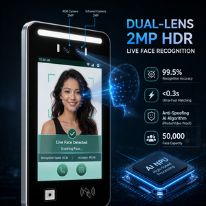 VF6381 จอภาพวิดีโออินเตอร์คอมระบบจดจำใบหน้าขนาด 8 นิ้ว พร้อมหน้าจอสัมผัส IP65 สำหรับควบคุมการเข้าออกอาคารอพาร์ตเมนต์ - Product Image 3
