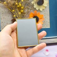 Metal Framed Square Single-Sided Magnifying Personalized Vanity Mirror Clear Reflection Portable Desktop Cosmetic Makeup for