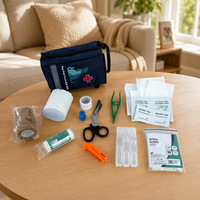 Kit d'urgence portable et pliable pour animaux de compagnie, fermeture éclair, tissu Oxford, grande capacité pour chats, chiens, oiseaux, design mignon et tendance