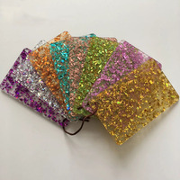Feuille acrylique à paillettes de découpe laser personnalisée pour panneaux publicitaires Épaisseur 3mm 4mm Feuille acrylique à paillettes semi-transparente