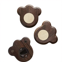 Ouvre-bouteille moderne en bois de noyer noir en forme de patte de chat, tire-bouchon, outil de bar, cadeau
