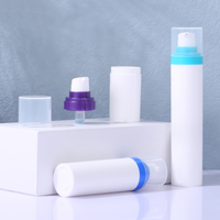 Vente en gros de flacons pompe en plastique sans air en vert violet Blue-50ml 15ml 30ml avec joint pulvérisateurs pour lotion