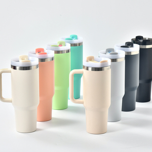 Gobelet isotherme en acier inoxydable de 40 oz, couleur arc-en-ciel, revêtement ionique, revêtement en poudre, isolation sous vide, poignée, couvercle, LED, entrepôt américain - Product Image 3