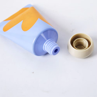 Tube cosmétique souple 30mm 30ml 50ml avec capuchon à bille rond, design mignon, imprimé personnalisé, tube de crème pour les mains abstrait, avec logo personnalisé