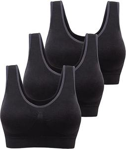 Sujetador de yoga sexy de alta calidad para mujeres negras y sujetador para dormir - Product Image 4