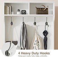 Porte-manteau moderne en bois pour entrée, banc d'arbre, crochets de rangement pour chaussures, armoire en rotin pour couloir, salon, vestiaire, vente en gros