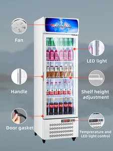 Réfrigérateur à porte unique, armoire à bière commerciale, réfrigérateur d'affichage