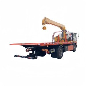 SINOTRUCK HOWO شاحنة سحب مسطحة 4*2 8T 10T مع رافعة 8 طن للبيع - Product Image 1