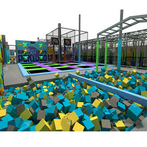 Pokiddo 1300 ㎡ Parque infantil interior Trampolín Parque Juegos suaves Trampolín Ninja <span class=keywords><strong>Curso</strong></span> Espuma Pit Battle Beam Rope Course - Product Image 5