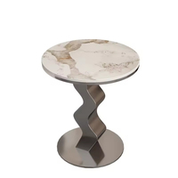 Table basse de salon de luxe légère Petite table à thé d'angle simple pour canapé Design créatif de balcon
