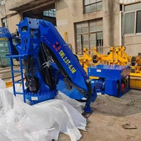 Grue marine hydraulique compacte à bras pliable pour petits et moyens navires