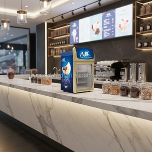 Congelador expositor de microhelados con ventilación forzada, luz LED, temperatura única y descongelación automática para tiendas de <span class=keywords><strong>gelato</strong></span> - Product Image 3