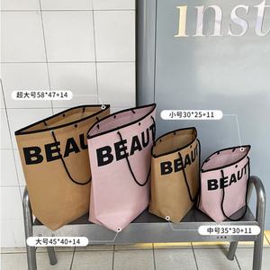 Bolsa de Compras Reutilizable de Tela No Tejida al por Mayor, Bolsa Ecológica de Varios Tamaños para Mujer, Bolsos de Hombro con Asa - Product Image 5