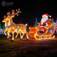 Décoration de renne rougeoyante faite à la main de qualité supérieure-Lanterne de renne LED pour décoration extérieure de Noël e