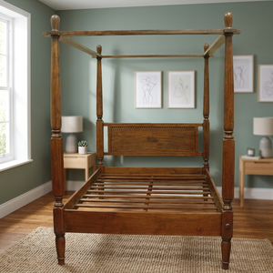 MUEBLES DE TECO INDONESIA - FABRICANTE DE CAMAS DE TECO CON TOLDO - Product Image 3