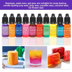 <span class=keywords><strong>Colorant</strong></span> Concentré Liquide pour Bougies 20 Couleurs Aromathérapie Cire de Soja Cire d'Abeille Cire Gelée Fabrication de Savon Fait Main DIY 10ml - Product Image 3