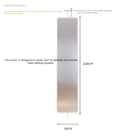 Cloison de séparation modulaire en verre translucide à effet d'ondulation, librement combinable, en acier inoxydable doré, suspendue
