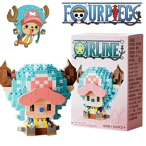 Bloques de Construcción Micro de One Piece, Dios del Sol Nika Luffy, Chopper, <span class=keywords><strong>Ace</strong></span>, Buggy, Modelo 3D de Anime, Mini Figuras de Ladrillos para Regalo - Product Image 4