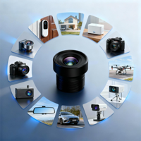 Objectif de caméra de tableau de bord 5MP 1,8 mm à monture M12, format 1/2,7 pouce, F1.8, objectifs CCTV fisheye