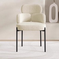 Chaise de salle à manger moderne en fer à haute élasticité, style minimaliste italien, avec assise en mousse haute élasticité - Mobilier de restaurant