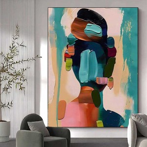 Quadri <span class=keywords><strong>Astratti</strong></span> su Tela <span class=keywords><strong>di</strong></span> Arte Popolare con Ritratti Femminili in Stile Pittura a Olio - Product Image 6