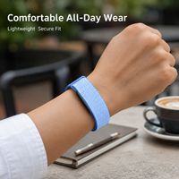 Correa Deportiva de Nailon sin Pantalla para Monitor de Salud, Compatible con Google Fitbit Air, Transpirable, Tejida, con Cierre de Gancho y Bucle Ajustable, Correa de Repuesto