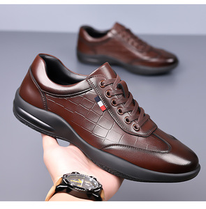 Neue Hochwertige Britische Aristokratie Herren Echtleder Schnürschuhe Luxuriöses Design Tarnmuster Sneakers Sommer Herbst Winter - Product Image 3