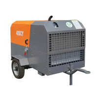 Compresseur d'air industriel à vis diesel portable ZEGA 40SCY-7 160CFM 7bar, diesel mobile pour le sablage et l'exploitation minière