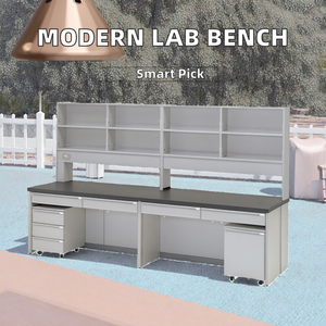Arredamento Modulare per Laboratorio con Piano di Lavoro in Resina Epossidica, Tavoli da Laboratorio per Ospedali e Scuole - Product Image 2