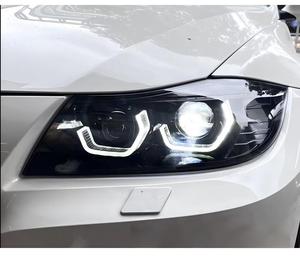 Fari anteriori a LED modificati per <span class=keywords><strong>BMW</strong></span> <span class=keywords><strong>Serie</strong></span> <span class=keywords><strong>3</strong></span> E90 2005-2012 con luci diurne a LED e lente laser, plug and play. - Product Image 6