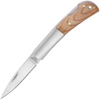 Léger point de chute étroit lame traversin brun Pakkawood poignée lanière trou serrure arrière petite taille couteau de poche pour la Promotion