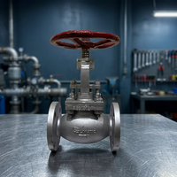 Katup Globe Flens Baja Cor Tugas Berat dengan Roda Manual untuk Kontrol Pipa Industri Air, Minyak, Gas