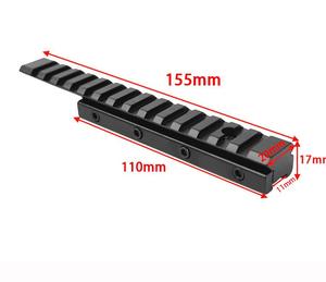 In lega di alluminio 11-20mm che aumenta l'adattatore di montaggio tattico esterno estendere 14slot 20mm tessitore guida in metallo Riser - Product Image 2