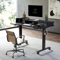 Ascenseur électrique ergonomique pour ordinateur de bureau à hauteur réglable en métal et matière plastique