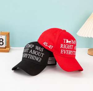 Casquette de baseball en sergé de coton uni USA pour <span class=keywords><strong>la</strong></span> campagne électorale - Product Image 1