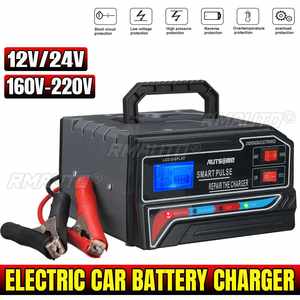 AUTSOME Chargeur de batterie de voiture électrique universel 12V/24V pour voitures, camions, bateaux, motos - Product Image 1