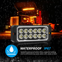 DXZ OEM Notfall-Blitzleuchten 12LED Aufputz-Blinklichter Warnleuchte Gefahrenwarnlicht 12V-24V Universelle LKW-Leuchte