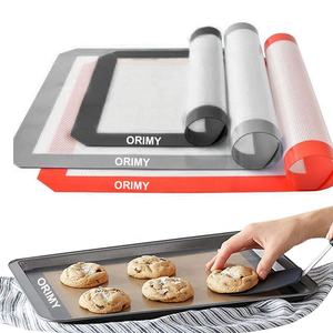 실리콘 베이킹 매트-베이크 팬 및 롤링용 논스틱 실리콘 라이너-마카롱/패스트리/쿠키/롤빵/빵 만들기 - Product Image 1