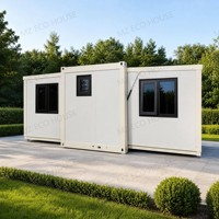 Casa Contenedor Expandible de 20 pies, Villa Moderna de Mediados de Siglo, Estructura de Acero Modular Prefabricada, Edificio de Oficinas de Dos Dormitorios
