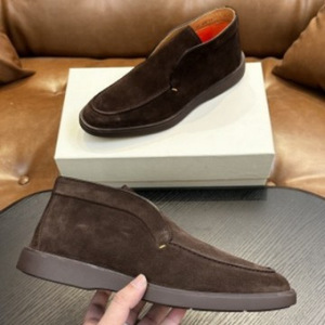 Nouveaux Mocassins d'été décontractés pour hommes, haut de gamme, style international, à semelle plate, couleur unie, avec embout en velours, respirants, antidérapants et à enfiler - Product Image 4