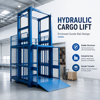 Plateforme élévatrice de fret hydraulique à rail de guidage, capacité 1 tonne, pour entrepôt
