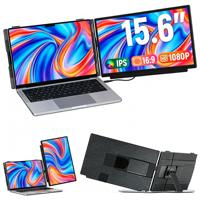 Laptop Ekran Genişletici M5 15.6" FHD 1080P IPS Çift Ekranlı Taşınabilir Monitör 13-17" Dizüstü Bilgisayarlar için Ultra İnce Laptop Monitörü
