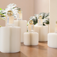 Présentoirs cylindriques 3D pliables en papier écologiques pour la vente en gros – Mariages, festivals, expositions, tables de desserts – Taille et logo personnalisables