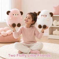 Mignon agneau en peluche rose avec des oreilles bouclées et un visage brodé, animal en peluche doux pour la décoration de la chambre d'enfant et cadeau pour une ambiance douillette