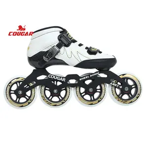 Usine Offre Spéciale fibre de carbone patins chaussures Sr3 enfants blanc bleu couleur gros patins de vitesse en ligne Patines