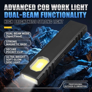 Mini lampe torche LED multifonctionnelle avec affichage de la puissance, portable, rechargeable, avec aimant à l'arrière, lampe de travail, lampe de camping - Product Image 5
